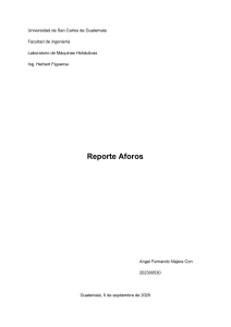 Informe de Aforos: M&eacute;todos de Medici&oacute;n de Caudal Hidr&aacute;ulico