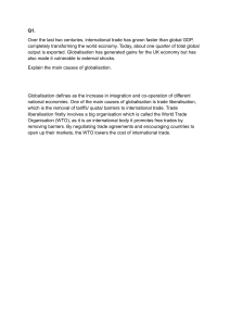 Globalisation Causes: Trade Liberalisation & WTO