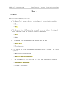 PHIL 308F Quiz 1: AI Concepts
