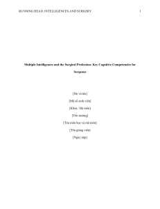Multiple Intelligences in Surgery: Key Cognitive Competencies