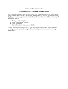 Ultrasonic Defense System Project Summary