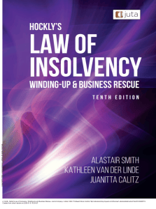 Hockly's Law of Insolvency, Winding-Up & Business Rescue