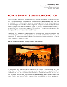 How AI Supports Virtual Production in Filmmaking