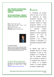 Terapia Ocupacional desde un Paradigma Cr&iacute;tico