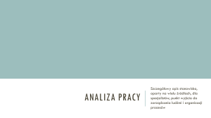 Analiza Pracy: Szczeg&oacute;łowy Opis Stanowiska dla Specjalist&oacute;w