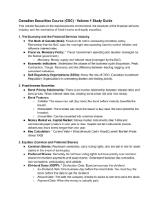 Canadian Securities Course Volume 1 Study Guide