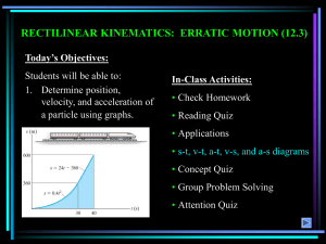Rectilinear Kinematics: Erratic Motion (12.3)