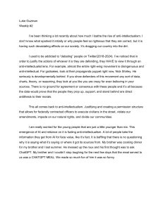 Anti-Intellectualism and AI: A Personal Reflection