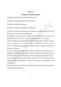 Fluid Mechanics Problems: Introduction and Practice