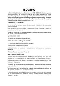 ISO 21500: Gu&iacute;a para la Gesti&oacute;n de Proyectos