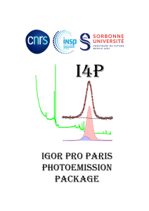 I4P: Igor Pro Paris Photoemission Package Manual