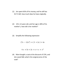 Math Practice Problems: Percentages, Algebra, Discounts