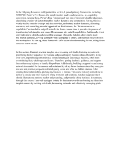 Course Reflection: Business Frameworks & Entrepreneurship Skills