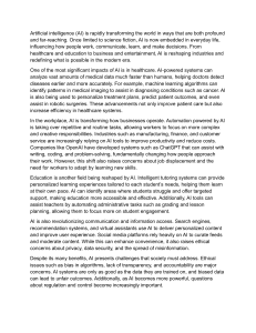 Artificial Intelligence: Impact and Challenges