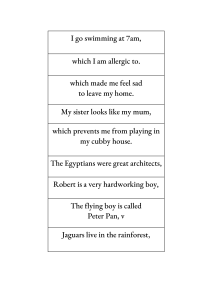 Elementary Sentence Practice Worksheet