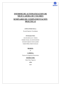 Informe de Automatizaci&oacute;n de Mezcladora de Colores