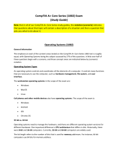 CompTIA A+ 1002 Exam Study Guide: Operating Systems
