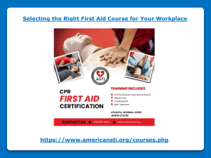 Selecting the Right First Aid Course for Your Workplace