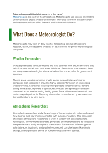 What Does a Meteorologist Do? Roles & Education