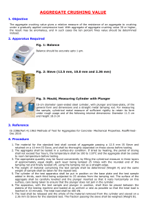 Aggregate Crushing Value Test Procedure