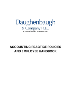 Accounting Practice Policies & Employee Handbook
