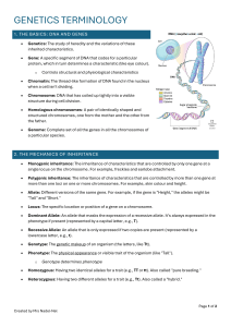 Genetics Terminology: Basics, Inheritance & Crosses
