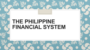 The Philippine Financial System: Overview & Elements