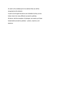Atoms and Sub-atomic Particles