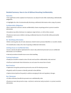 AI Confidentiality: How to Use AI Without Breaching Confidentiality