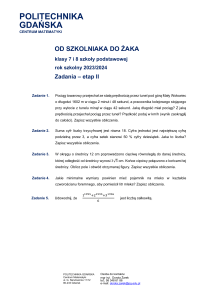 Zadania Matematyczne dla 7 i 8 klasy - Politechnika Gdańska