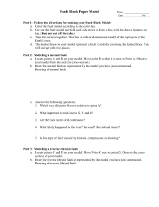 Fault Block Paper Model: Earth's Crust Faults Worksheet
