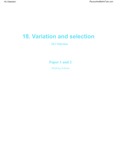 18.3 Selection Marking Scheme | PhysicsAndMathsTutor