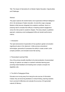 Generative AI in Higher Education: Opportunities & Challenges