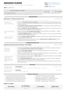 Abhishek Kumar Resume - L&D Professional