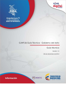 Gu&iacute;a T&eacute;cnica Gobierno del dato MinTIC 2014