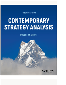 Contemporary Strategy Analysis 12th Edition Textbook