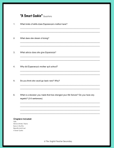 A Smart Cookie Comprehension Questions
