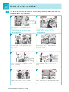 English Grammar: Past Simple & Continuous Exercises