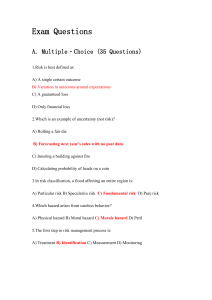 Risk Management & Insurance Exam Questions
