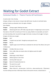 Waiting for Godot Extract - Theatre Studies Course Material