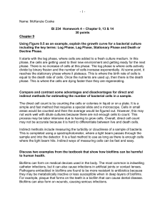 Bi 234 Homework 4: Bacterial Growth & Antimicrobials