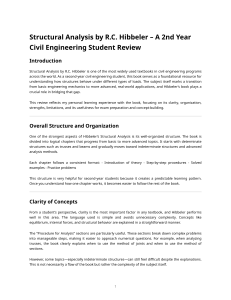 Structural Analysis by R.C. Hibbeler: Student Review