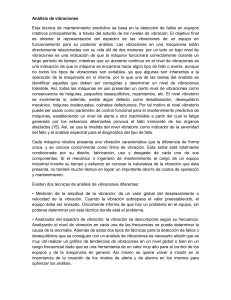 An&aacute;lisis de vibraciones: t&eacute;cnica de mantenimiento predictivo