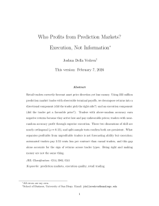 Who Profits from Prediction Markets? Execution, Not Information
