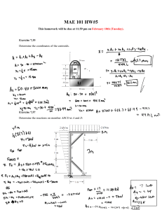 MAE 101 HW#5: Statics & Mechanics Problems