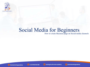 Social Media for Beginners: Create Business Pages Guide