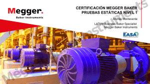 Certificaci&oacute;n Megger Baker Pruebas Est&aacute;ticas Nivel 1