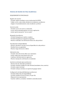 Requisitos del Sistema de Gesti&oacute;n de Citas Acad&eacute;micas