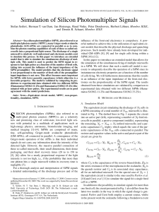 Simulation of Silicon Photomultiplier Signals - IEEE Paper