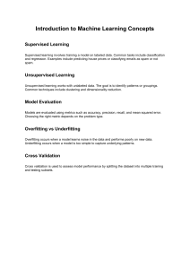 Introduction to Machine Learning Concepts